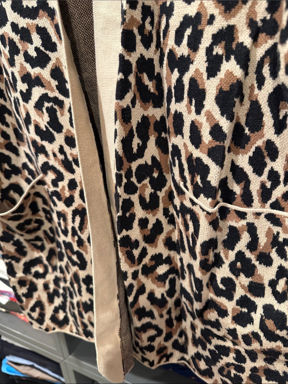 J. Crew Women's Leopard Open-Front cardigan - Picture 2 of 5